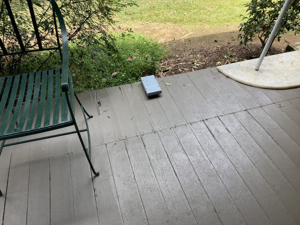 Termite bait station on verandah of property in Cobbitty near Camden