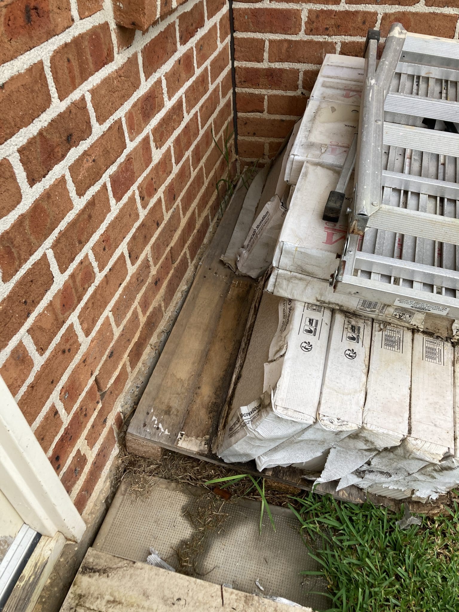 Stored goods next to the home found during a termite inspection in Picton near Tahmoor